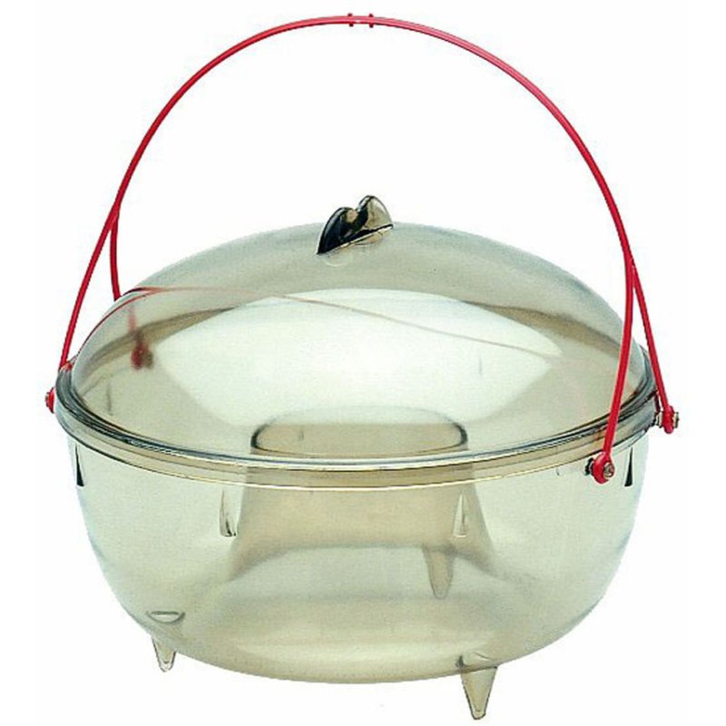 EDA wasp trap 18.5, transparent/red, outdoor use, 0.75 litres, hanging loop